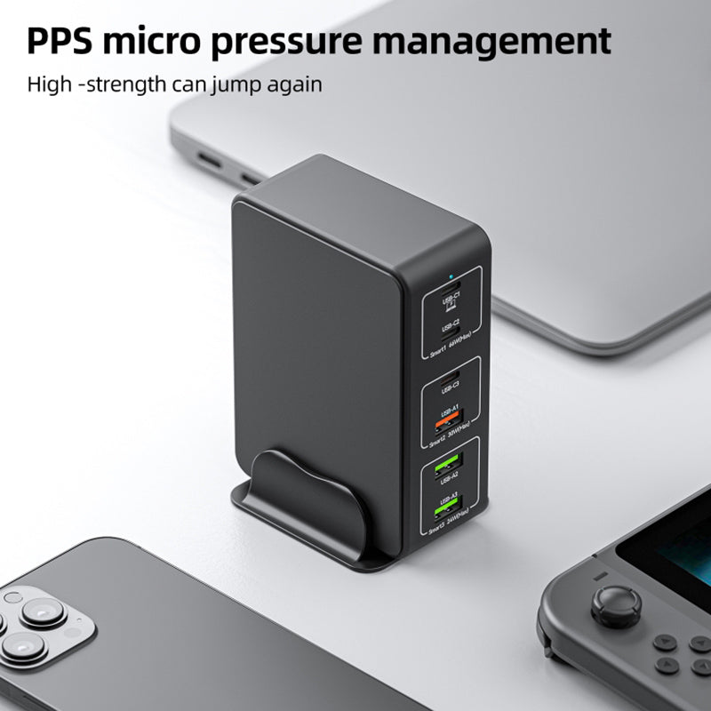 818H 120W PD Fast Charging Portable Power Adapter 3 USB-C 3 USB-A Travel Wall Charger 818H 120W PD Fast Charging Portable Power Adapter 3 USB-C 3 USB-A Travel Wall Charger
